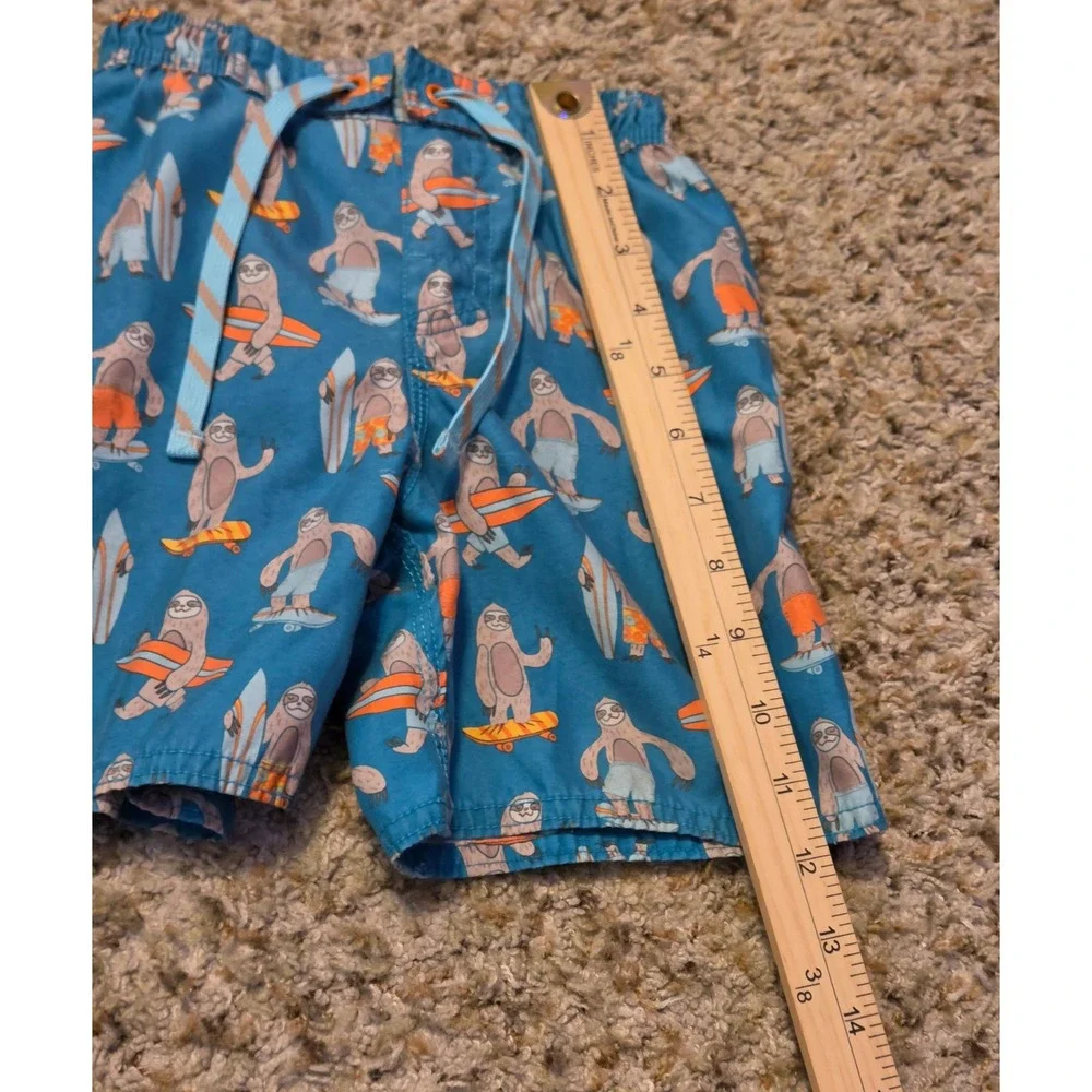 L.L. Bean Sloth‎ Surfboard Print Swim Trunks Youth Size 3T Multicolor